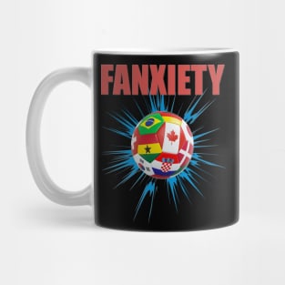 Fanxiety, World Cup 2022, Soccer, World Cup, Football, 2022 World Cup, Game Day, World Cup Trophy, Gift For Him, Gift For Her Mug